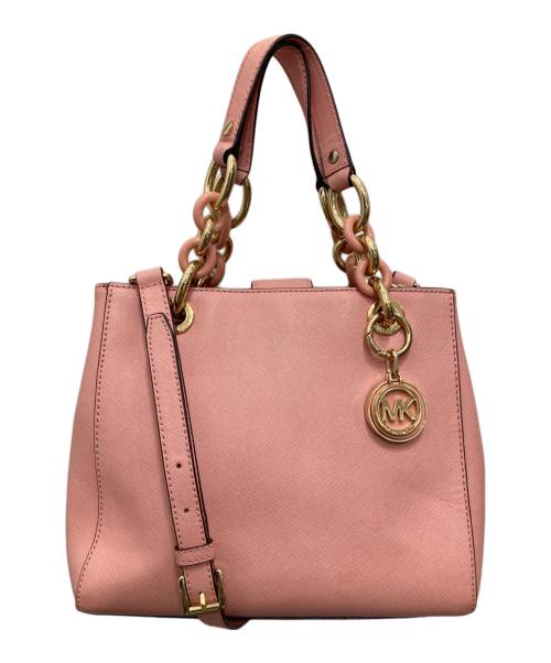 MICHAEL KORS（マイケル・コース）MICHAEL KORS (マイケル・コース) 2WAYバッグ ピンクの古着・服飾アイテム