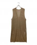 Spick and Spanスピック＆スパン）の古着「絡み織りメッシュレースベスト」｜ベージュ