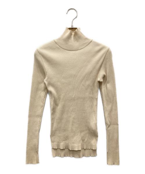 AURALEE（オーラリー）AURALEE (オーラリー) Ron Herman (ロンハーマン) Giza Rib TurtleNeck Top/ギザ　リブ　タートルネック　トップ ベージュの古着・服飾アイテム