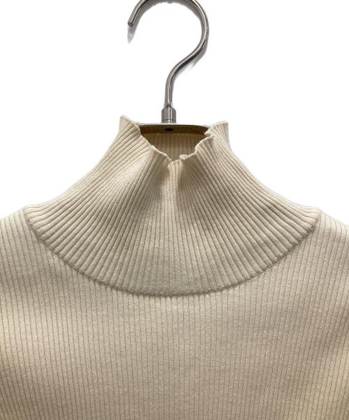 AURALEE（オーラリー）AURALEE (オーラリー) Ron Herman (ロンハーマン) Giza Rib TurtleNeck Top/ギザ　リブ　タートルネック　トップ ベージュの古着・服飾アイテム
