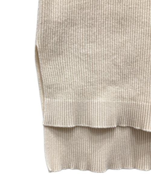 AURALEE（オーラリー）AURALEE (オーラリー) Ron Herman (ロンハーマン) Giza Rib TurtleNeck Top/ギザ　リブ　タートルネック　トップ ベージュの古着・服飾アイテム