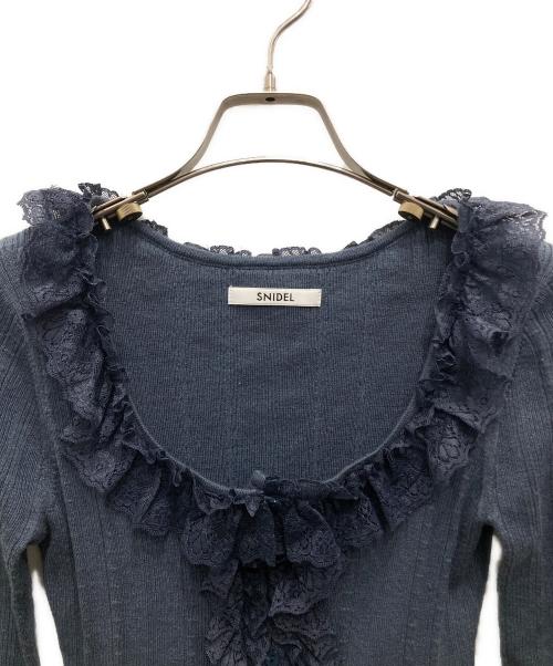 Snidel（スナイデル）Snidel (スナイデル) リルニットプルオーバー ネイビー サイズ:Fの古着・服飾アイテム