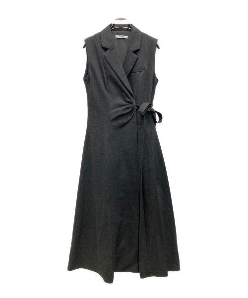 Snidel（スナイデル）Snidel (スナイデル) Sustainableサイドプリーツテーラードワンピース グレー サイズ:1の古着・服飾アイテム