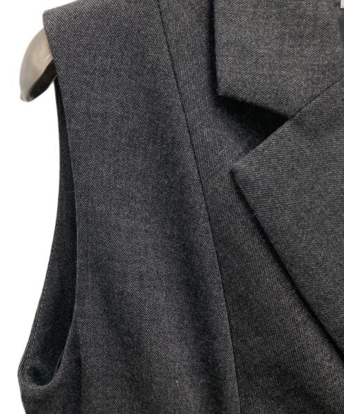 Snidel（スナイデル）Snidel (スナイデル) Sustainableサイドプリーツテーラードワンピース グレー サイズ:1の古着・服飾アイテム