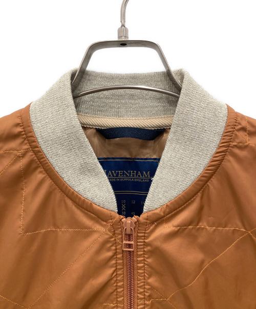 LAVENHAM（ラベンハム）LAVENHAM (ラベンハム) Unwadded Bomber Jacket/アンワデッド ボンバー ジャケット ベージュ サイズ:Mの古着・服飾アイテム