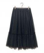 JOURNAL STANDARD relumeジャーナルスタンダード レリューム）の古着「ウォッシャブルチュールイージースカート」｜ブラック