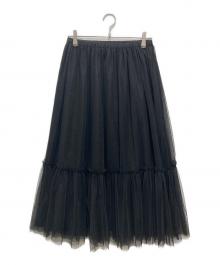 JOURNAL STANDARD relume（ジャーナルスタンダード レリューム）の古着「ウォッシャブルチュールイージースカート」｜ブラック