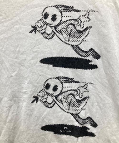 PS Paul Smith（ＰＳポールスミス）PS Paul Smith (ＰＳポールスミス) プリントTシャツ ホワイト サイズ:Lの古着・服飾アイテム