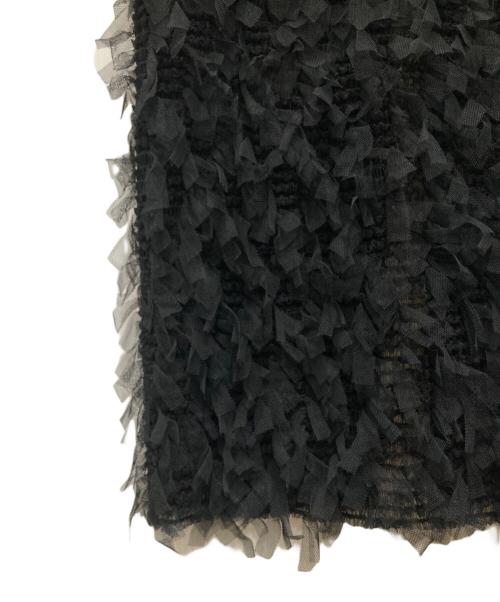 Rosyluce（ロージールーチェ）Rosyluce (ロージールーチェ) RIBBON TULLE CAMI DRESS/リボン チュール キャミ ドレス ブラック サイズ:S 未使用品の古着・服飾アイテム