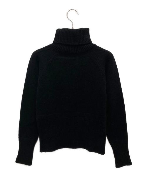 patou（パトゥ）Patou (パトゥ) タートルネックニット ブラック×ベージュ サイズ:Sの古着・服飾アイテム