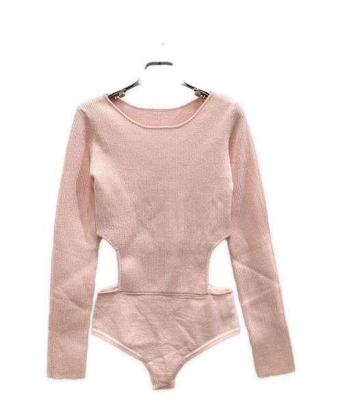 Sea Room lynn（シールームリン）Sea Room Lynn (シールームリン) リネンコンビサイドカットBODYスーツ ピンク サイズ:S 未使用品の古着・服飾アイテム