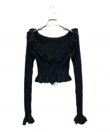 中古・古着通販】JOSE MOON (ジョゼムーン) RAFFLE KNIT TOPS/ラッフル