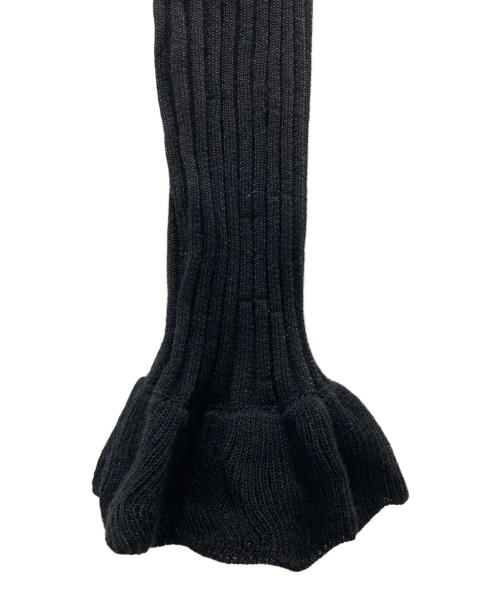 JOSE MOON（ジョゼムーン）JOSE MOON (ジョゼムーン) RAFFLE KNIT TOPS/ラッフルニットトップス ブラック サイズ:Fの古着・服飾アイテム