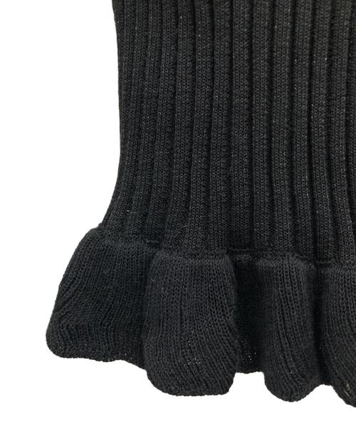 JOSE MOON（ジョゼムーン）JOSE MOON (ジョゼムーン) RAFFLE KNIT TOPS/ラッフルニットトップス ブラック サイズ:Fの古着・服飾アイテム