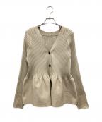 GALLARDA GALANTEガリャルダガランテ）の古着「ペプラムニットカーディガン」｜ベージュ