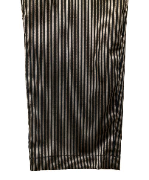 CLANE（クラネ）CLANE (クラネ) STRIPE BIG BUTTON ALL IN ONE/ストライプ ビッグ ボタン オールインワン ベージュ×ブラックの古着・服飾アイテム