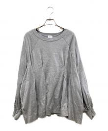 MANOF（マノフ）の古着「WAIST TUCK VOLUME SLEEVE TOPS/ウエストタック ボリュームスリーブ トップス」｜グレー