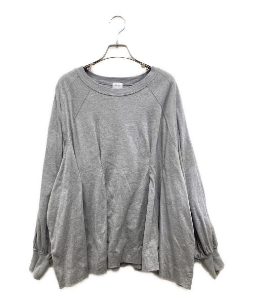 MANOF（マノフ）MANOF (マノフ) WAIST TUCK VOLUME SLEEVE TOPS/ウエストタック ボリュームスリーブ トップス グレー サイズ:Fの古着・服飾アイテム