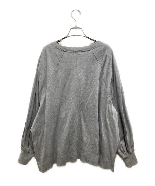 MANOF（マノフ）MANOF (マノフ) WAIST TUCK VOLUME SLEEVE TOPS/ウエストタック ボリュームスリーブ トップス グレー サイズ:Fの古着・服飾アイテム