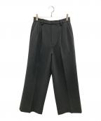 Spick and Spanスピック＆スパン）の古着「ダブルクロスツータックパンツ」｜グレー