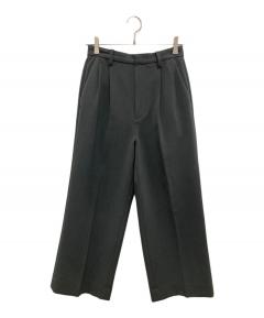 中古・古着通販】yori (ヨリ) ハンサムスラックスパンツ ブラック