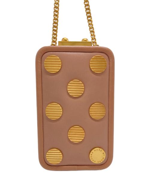 Marc by Marc Jacobs（マークバイマークジェイコブス）Marc by Marc Jacobs (マークバイマークジェイコブス) レザーショルダーポーチ ピンクの古着・服飾アイテム
