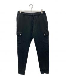 POLO RALPH LAUREN（ポロ・ラルフローレン）の古着「スウェットカーゴパンツ」｜ブラック