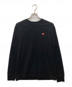HUMAN MADEヒューマンメイド）の古着「HEART BADGE L/S T-SHIRT」｜ブラック