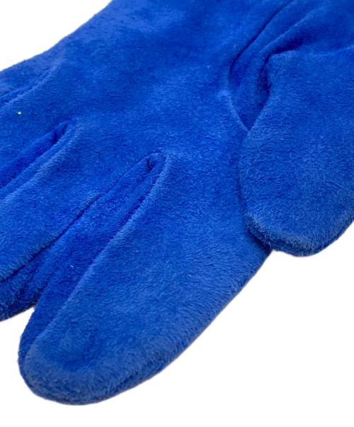 HERMES（エルメス）HERMES (エルメス) コイン装飾スウェードグローブ ブルーの古着・服飾アイテム