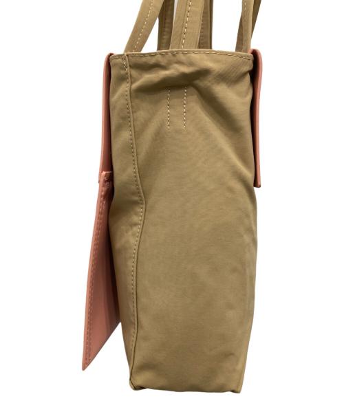Acne studios（アクネ ストゥディオズ）Acne studios (アクネ ストゥディオズ) Papery Nylon Tote 2way/ペイパリーナイロントートバッグ ピンク×ブラウンの古着・服飾アイテム