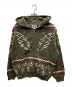 thisisneverthat×GRATEFUL DEADディスイズネバーザット×グレイトフル・デッド）の古着「GD Iconography Knit Zip Hoodie」｜グリーン