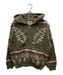 thisisneverthat×GRATEFUL DEAD（ディスイズネバーザット×グレイトフル・デッド）の古着「GD Iconography Knit Zip Hoodie」｜グリーン