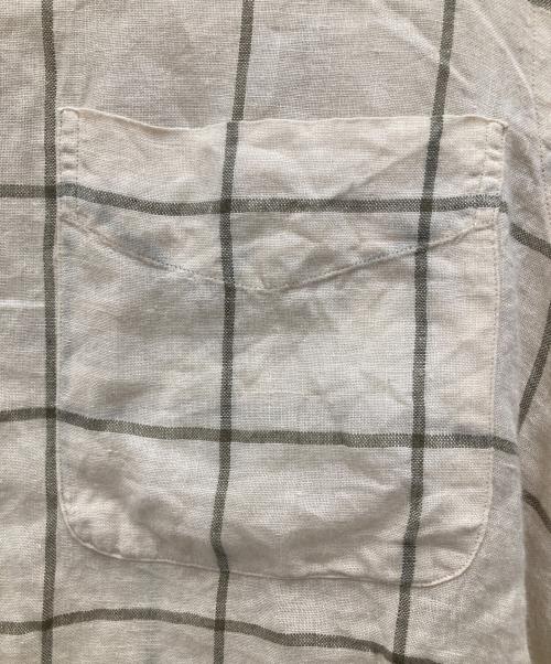 POLO RALPH LAUREN（ポロ・ラルフローレン）POLO RALPH LAUREN (ポロ・ラルフローレン) GARDNER/チェックリネンシャツ ホワイト サイズ:Mの古着・服飾アイテム