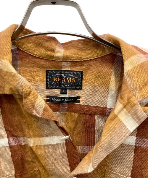 BEAMS PLUS（ビームスプラス）BEAMS PLUS (ビームスプラス) オープンカラーシャツ ブラウン サイズ:Sの古着・服飾アイテム