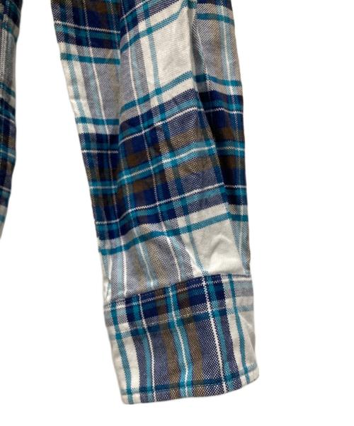 BLUE WORK（ブルーワーク）BLUE WORK (ブルーワーク) チェックシャツ ブルー サイズ:Mの古着・服飾アイテム