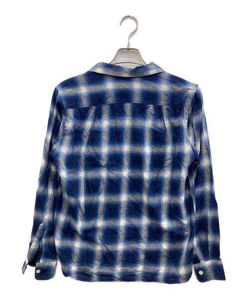 BEAMS PLUS（ビームスプラス）BEAMS PLUS (ビームスプラス) オープンカラーオンブレチェックシャツ ブルー サイズ:Sの古着・服飾アイテム