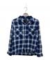 BEAMS PLUS（ビームスプラス）の古着「オープンカラーオンブレチェックシャツ」｜ブルー