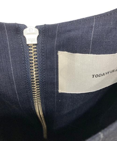 TODAYFUL（トゥデイフル）TODAYFUL (トゥデイフル) ストライプロングチュニック ネイビー サイズ:F 未使用品の古着・服飾アイテム
