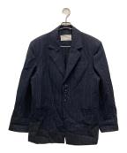 TODAYFULトゥデイフル）の古着「ストライプオーバージャケット」｜ネイビー