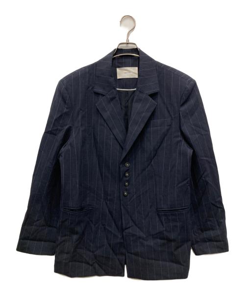 TODAYFUL（トゥデイフル）TODAYFUL (トゥデイフル) ストライプオーバージャケット ネイビー サイズ:38の古着・服飾アイテム