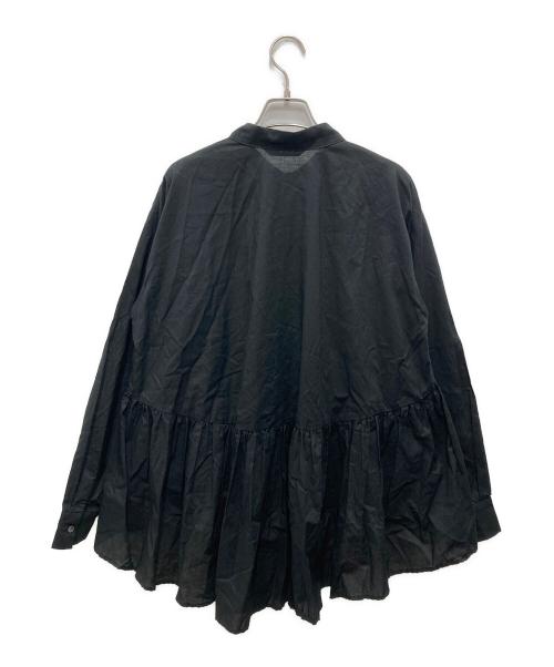 mizuiro-ind（ミズイロインド）mizuiro-ind (ミズイロインド) ウエストギャザーシャツ ブラック サイズ:不明（実寸をご確認ください）の古着・服飾アイテム