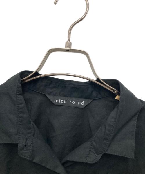 mizuiro-ind（ミズイロインド）mizuiro-ind (ミズイロインド) ウエストギャザーシャツ ブラック サイズ:不明（実寸をご確認ください）の古着・服飾アイテム