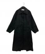 Adam et Ropeアダム エ ロペ）の古着「バックブラウジングステンカラーコート」｜ブラック
