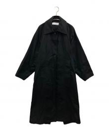 Adam et Rope（アダム エ ロペ）の古着「バックブラウジングステンカラーコート」｜ブラック
