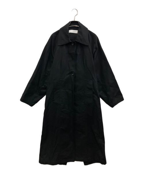 Adam et Rope（アダム エ ロペ）Adam et Rope (アダム エ ロペ) バックブラウジングステンカラーコート ブラック サイズ:Fの古着・服飾アイテム