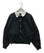 Adam et Ropeアダム エ ロペ）の古着「カラー付カーディガン」｜ブラック