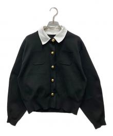 Adam et Rope（アダム エ ロペ）の古着「カラー付カーディガン」｜ブラック