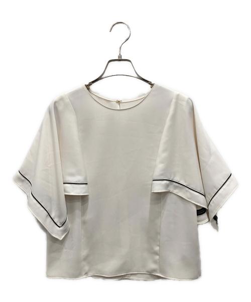 Noble（ノーブル）Noble (ノーブル) ラダーラインケープフレアブラウス ベージュ サイズ:FREEの古着・服飾アイテム
