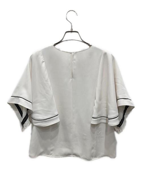 Noble（ノーブル）Noble (ノーブル) ラダーラインケープフレアブラウス ベージュ サイズ:FREEの古着・服飾アイテム