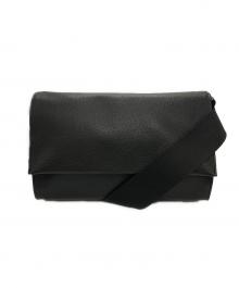 ear PAPILLONNER（イアパピヨネ）の古着「柄ワイドテープショルダーバッグ」｜ブラック×ホワイト